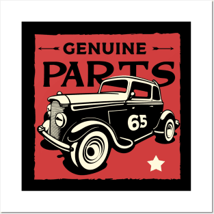 Vintage Genuine Car Parts Posters and Art